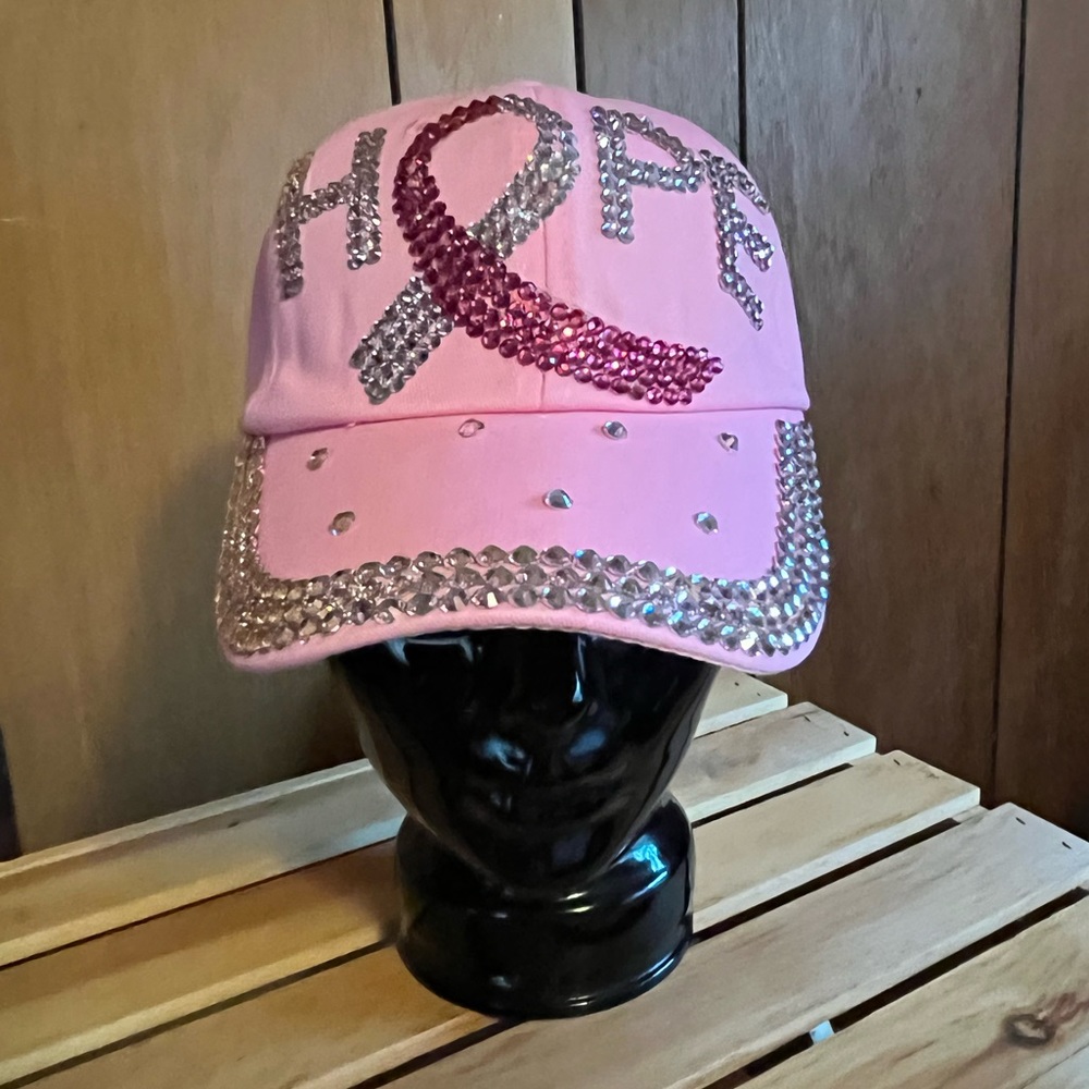 Pink Bling “Hope” Breast Cancer Awareness Cap